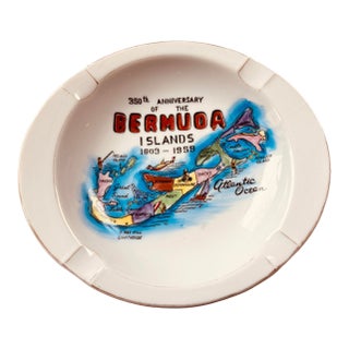 Vintage Bermuda 350th Anniversary Souvenir Ashtray, 1959 For Sale