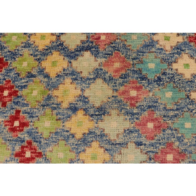 Contemporary Balochi Blue/Red Wool Rug - 4'1''x6'0'' For Sale In New York - Image 6 of 11