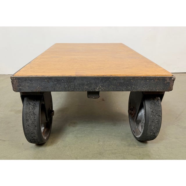 Industrial Black Coffee Table Cart, 1960s For Sale - Image 16 of 17