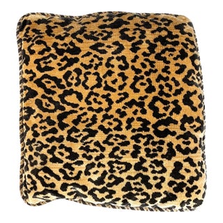 Vintage Scalamandre Leopard Throw Pillow For Sale