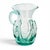1970s 1976 Liberty Village Glasshouse Aquamarine Lily Pad Blown Glass Pitcher 6.75" For Sale - Image 5 of 11