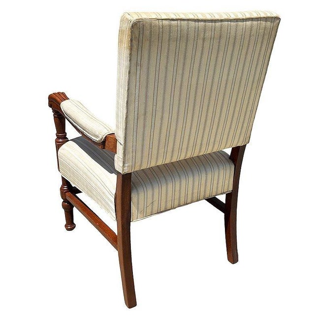 Pair of 1950s Mediterranean Style Carved Walnut Lion Paw Armchairs For Sale In Los Angeles - Image 6 of 9