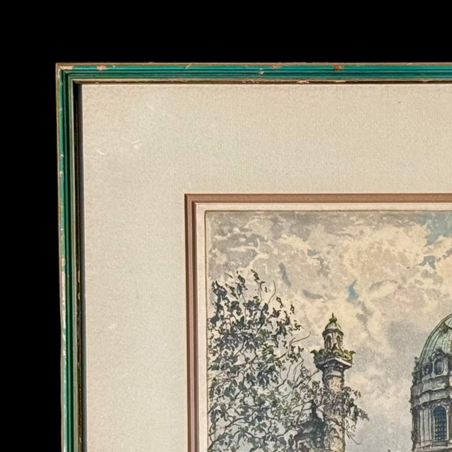 Early 20th Century Antique Etching Karlskirche Vienna Baroque Architecture, Signed & Framed For Sale - Image 5 of 9