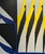 Emmanuel Araujo "Aviero" Contemporary Blue, Yellow & Black Geometric Hard-Edge Abstract Painting, 2018 For Sale