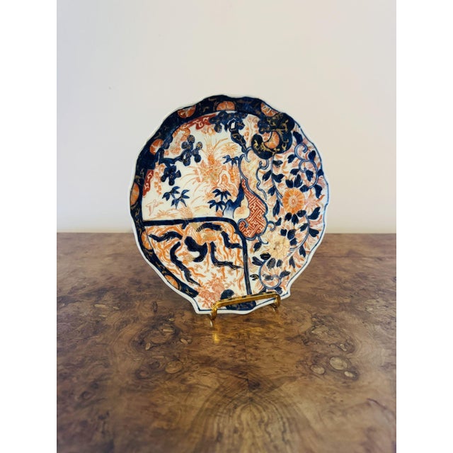 Antique Japanese Imari Shell-Shaped Plate, 1900 For Sale - Image 4 of 4