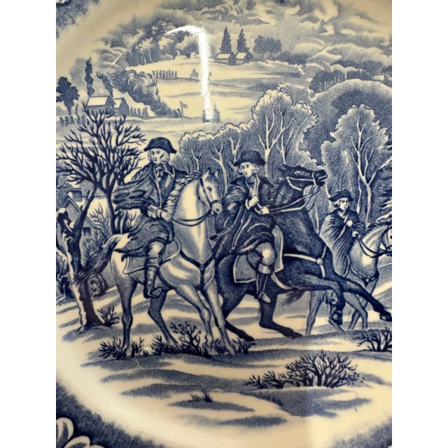 American Blue & White Staffordshire Desserts Plates, S/6 For Sale - Image 3 of 7