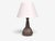 1960s Mid-Century Modern Einar Johansen, Table Lamp, Chocolate Brown Stoneware For Sale - Image 4 of 10