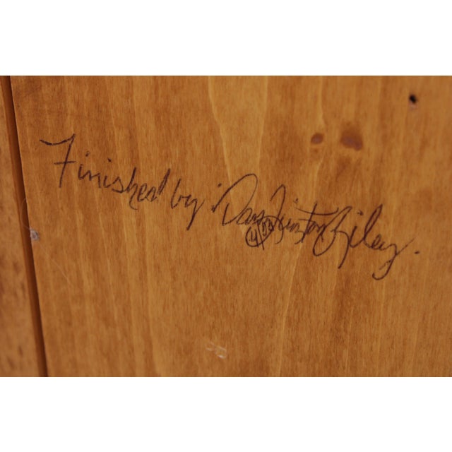 David Smith Tiger Maple 2 Piece Country Corner China Cabinet For Sale - Image 18 of 18