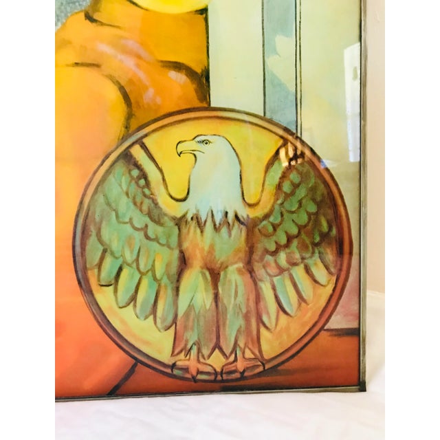 Mid Century Art Nouveau Style Sign For Sale - Image 4 of 6
