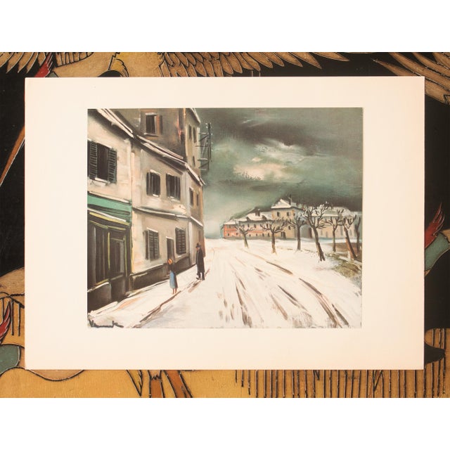1940s After Maurice Vlaminck "Winter Landscape", First Edition Period Swiss Offset Lithograph For Sale - Image 4 of 8