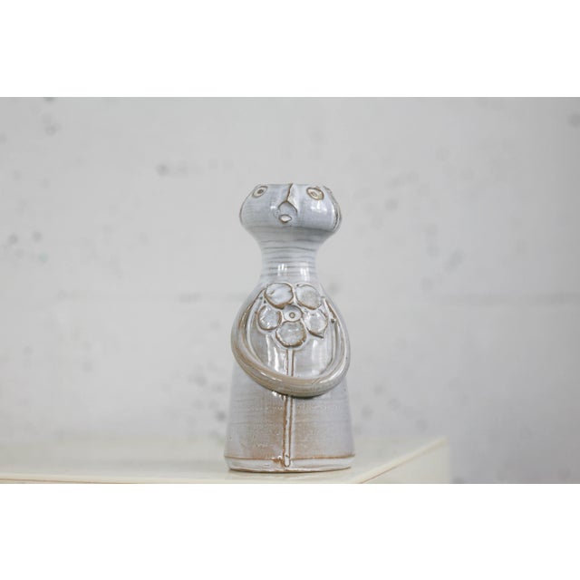 Beige Anthropomorphic Ceramic Vase by Dominique Pouchain, France, 2000s For Sale - Image 8 of 18
