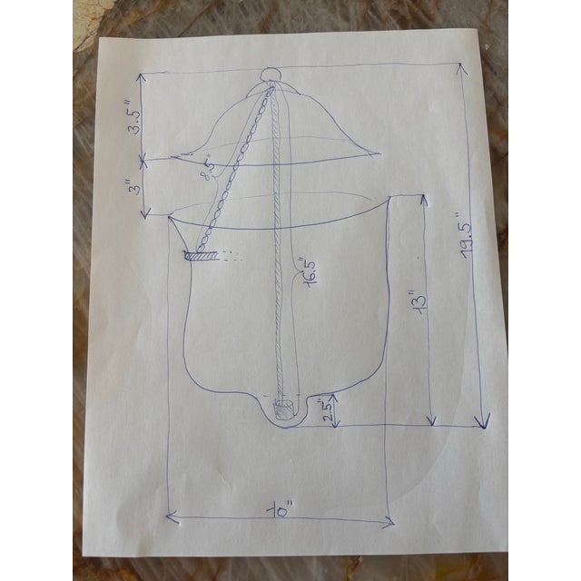 Late 19th Century A Pair of Floral Bell Jar Lanterns in Antique Bronze For Sale - Image 11 of 12