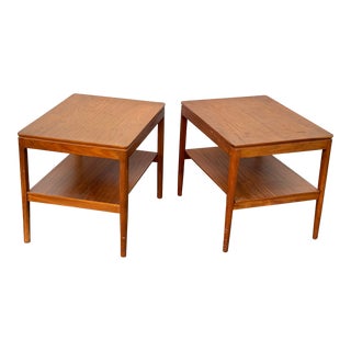 1950s Drexel Declaration Walnut Side Table-A Pair For Sale