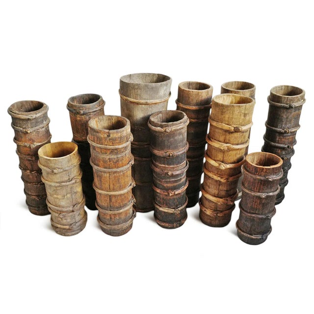 Rustic Antique Butter Churn Wood Pot For Sale - Image 3 of 8