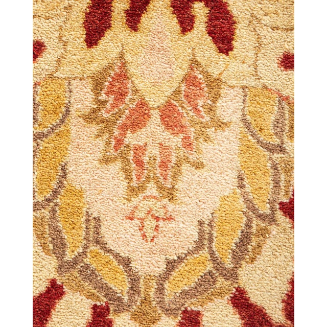 Traditional Mogul Hand-Knotted Area Rug - Pink, 8' 1" x 12' 6" For Sale - Image 3 of 8