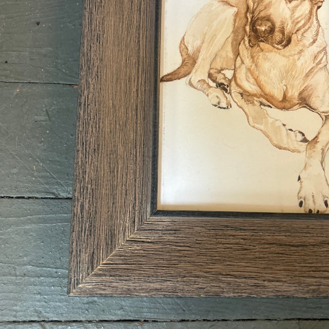 Contemporary Contemporary Original Yellow Lab Dog Watercolor Painting For Sale - Image 3 of 4