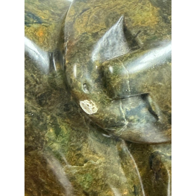 Stone African Hand-Carved Polished Stone Abstract Figure Sculpture For Sale - Image 7 of 12
