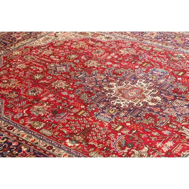 Textile Middle Eastern Hand-Knotted Tabriz Rug For Sale - Image 7 of 11