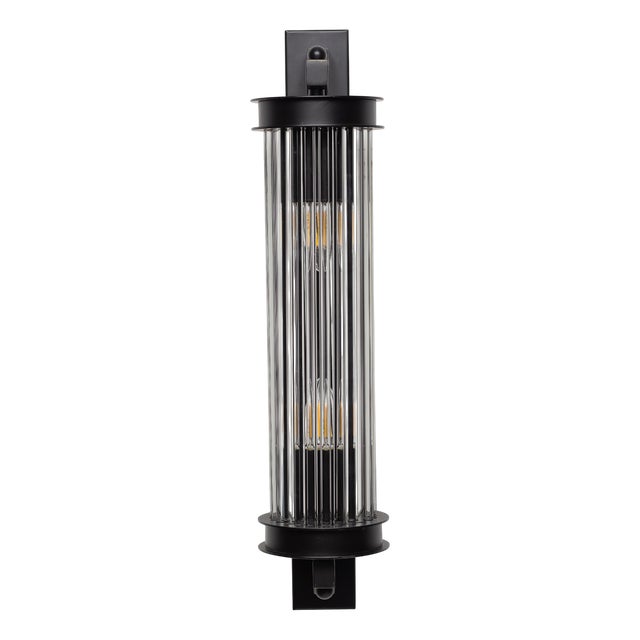 Large Black Elon Wall Light from Pure White Lines For Sale