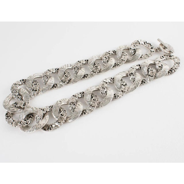 Kenzo Paris Silver Plate Floral Choker Necklace For Sale In Atlanta - Image 6 of 10