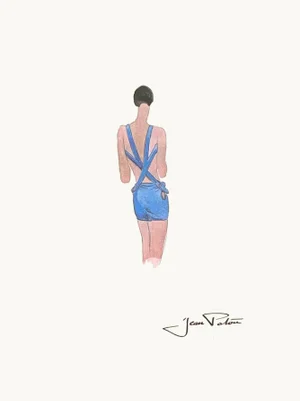 1990s Fashion Drawing I Screenprint by Jean Patou
