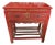Vintage Chinoiserie Red Lacquer Console Table 33.5" W For Sale