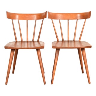 Paul McCobb Planner Group Mid-Century Modern Spindle Back Side Chairs or Dining Chairs, Pair For Sale
