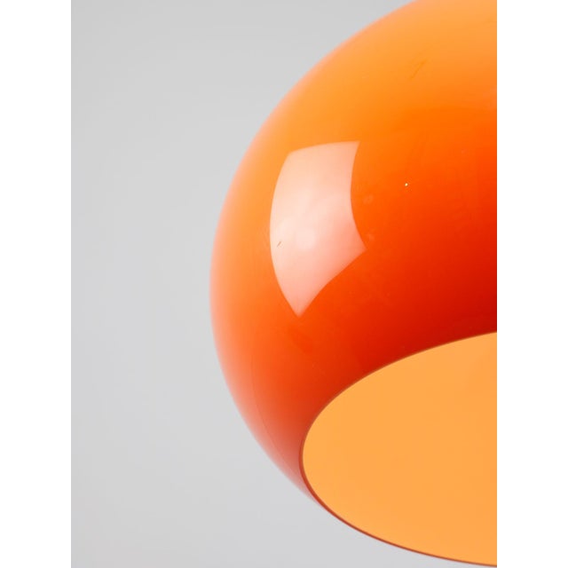 Guzzini Space Age Orange Jolly Pendant Lamp by Luigi Massoni for Guzzini, 1960s For Sale - Image 4 of 18