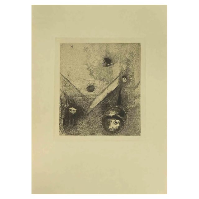 After Odilon Redon, Illustration from the Series Les Fleurs du Mal, 1923, Etching For Sale