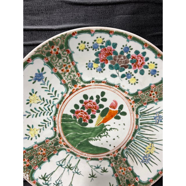Ceramic Large Early 20th Century Famille Chinese Porcelain Plate Charger For Sale - Image 7 of 12