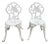 Victorian Style Rose Pattern Cast Aluminum Garden Patio Outdoor Bistro Chairs For Sale