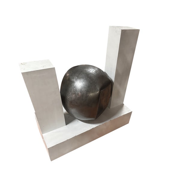 Vintage Sculpture in Metal, 1980s For Sale