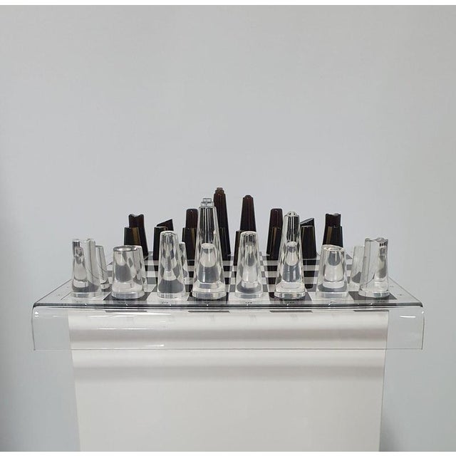 Acrylic Glass Chess Board, 1980s For Sale - Image 15 of 18