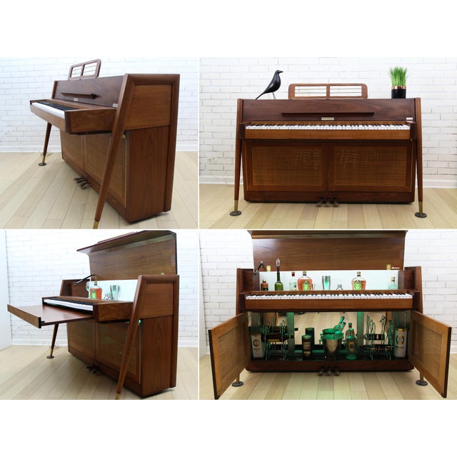 Baldwin Acrosonic MidCentury Modern Piano Wine Bar With Storage Chairish