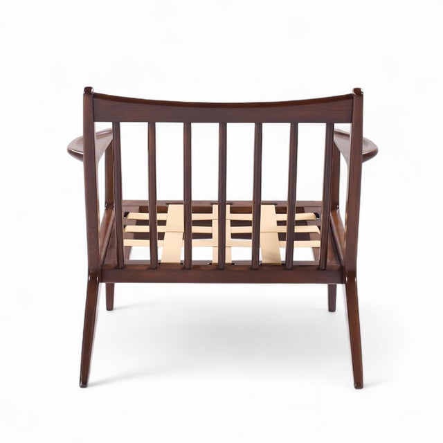 Lawrence Peabody Mid Century Walnut Lounge Chairs - Pair For Sale - Image 9 of 12