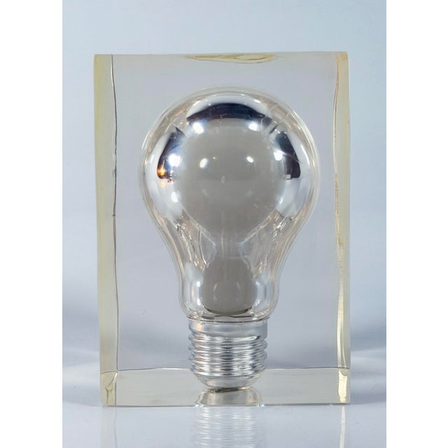 Lightbulb Sculpture in Resin by Pierre Giraudon, 1960s For Sale - Image 6 of 6