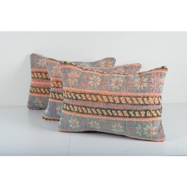 Turkish Carpet Cushion Cover - a Pair For Sale - Image 4 of 5