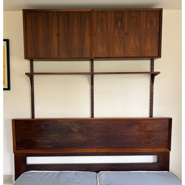 This listing is for the HEADBOARD ONLY. The Poul Cadovius shelving system is in a separate listing. Thank you. Here is a...