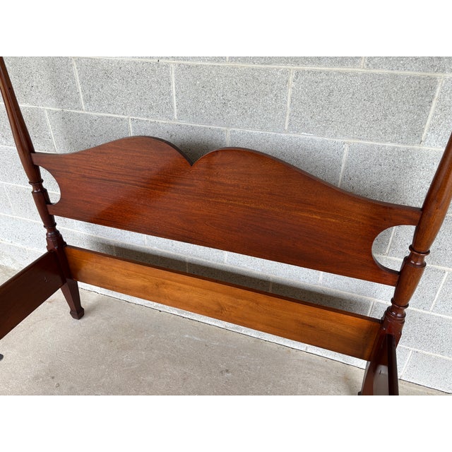 Traditional Biggs Mahogany Georgian Style Poster Double Bed Frame For Sale - Image 3 of 13