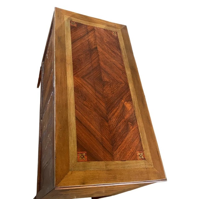 19th Century Louis XVI Portuguese Mahogany Chest of Drawers with Inlay For Sale - Image 12 of 18