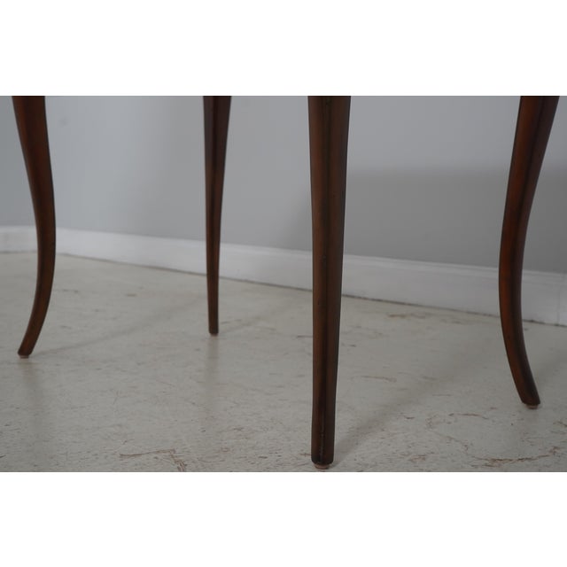 Maitland Smith French Country Mahogany Leather Top Writing Desk For Sale - Image 15 of 18