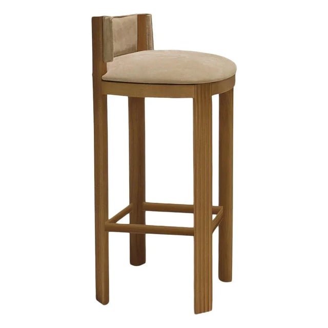 Not Yet Made - Made To Order Oak Bar Chair by Collector For Sale - Image 5 of 5