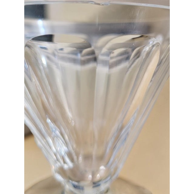 Glass Vintage Crystal Wine Glasses with Rex Pattern from Baccarat, 1920s, Set of 9 For Sale - Image 7 of 10