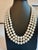 2020s 8mm Akoya Japanies Pearl Triple Strand Choker Necklace, 18k White Gold & Diamond For Sale - Image 5 of 8