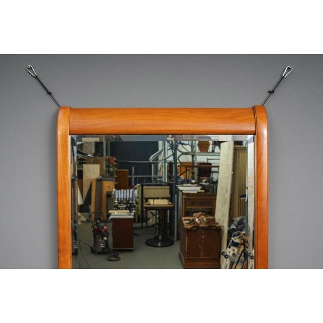 Glass Antique Wall Mirror in Cherry Wood, Set of 2 For Sale - Image 7 of 12