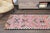 1970s Turkish Oushak Handmade Wool Cotton Pink Runner Rug For Sale - Image 10 of 11