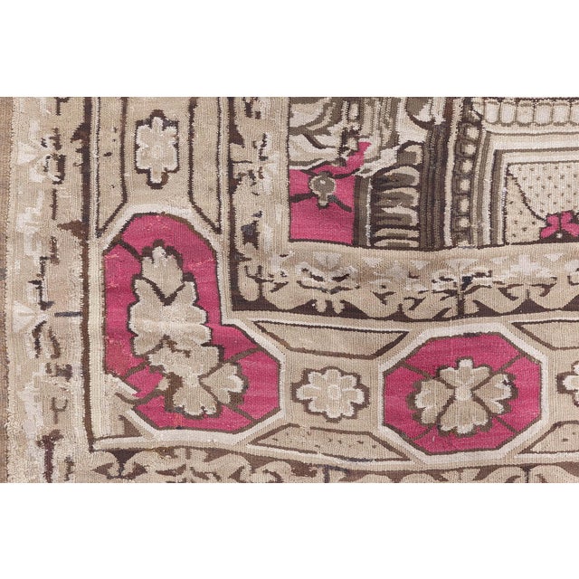 Antique Ukrainian Bessarabian Botanical Rug For Sale - Image 10 of 14