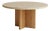 Round Coffee Table in Roman Travertine and Oak by Lebanto For Sale