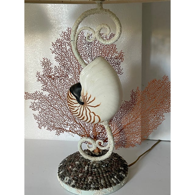 1960s Impressive Sea Shell With Fan Lamps - a Pair For Sale - Image 4 of 9