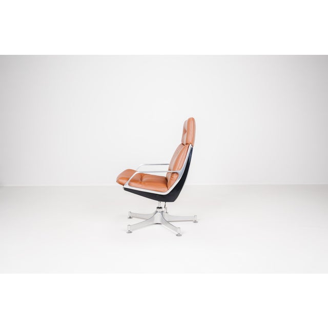 Metal High Commander Office Chair by Jorge Zalszupin for L'Atelier, Brazil, 1980s For Sale - Image 7 of 18